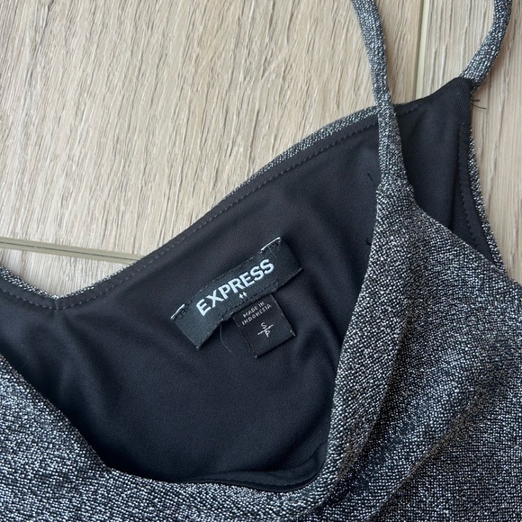 Express Gray Sequin Crop Camisole - Picture 3 of 3